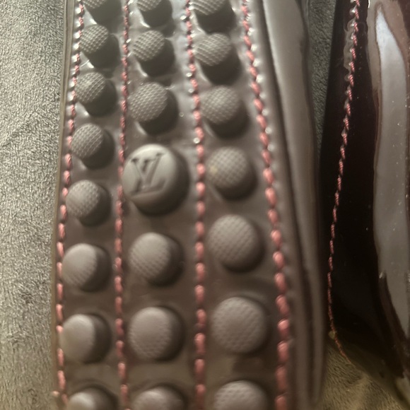 Louis Vuitton /LV Burgundy Patent Leather Oxford Ballet Flat - Picture 8 of 8